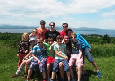 Gruppenbild! Beim "lone Tree" auf den Shelburne Farms (Bild: unbekannt)