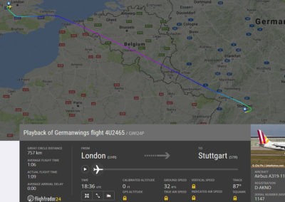 Unser Flugverlauf (Quelle: flightradar24.com)