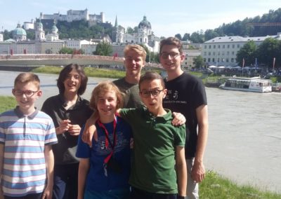 Kleingruppe vor der "Skyline" von Salzburg (Bild: Anton Menzer)