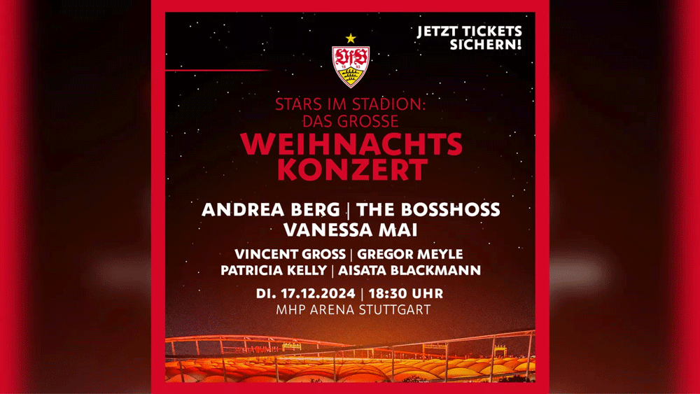 Das große Weihnachtskonzert im Stadion am 17.12.